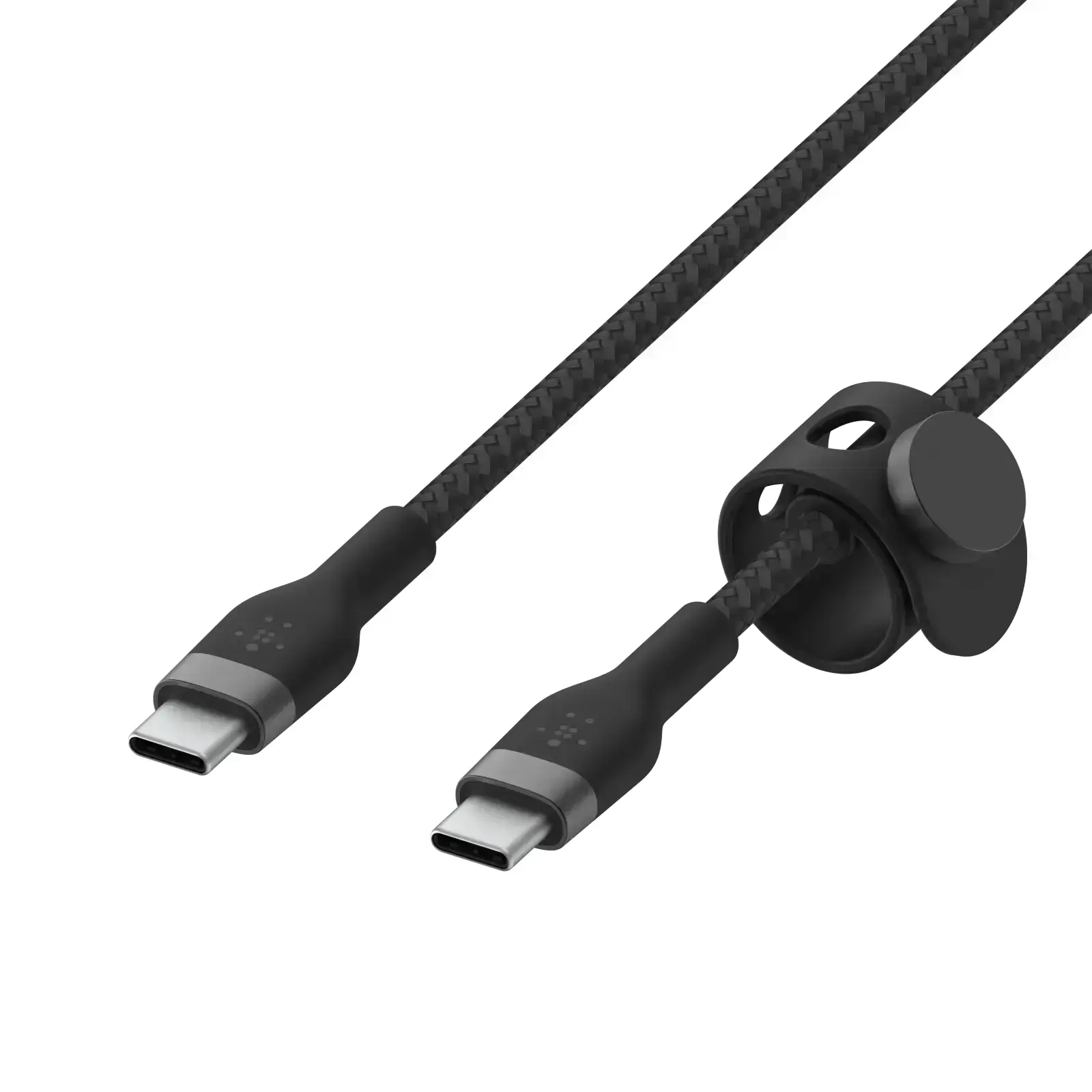 Кабель з ремінцем на магніті Belkin BoostCharge Pro Flex USB-C/USB-C 1m - Black (CAB011bt1MBK)