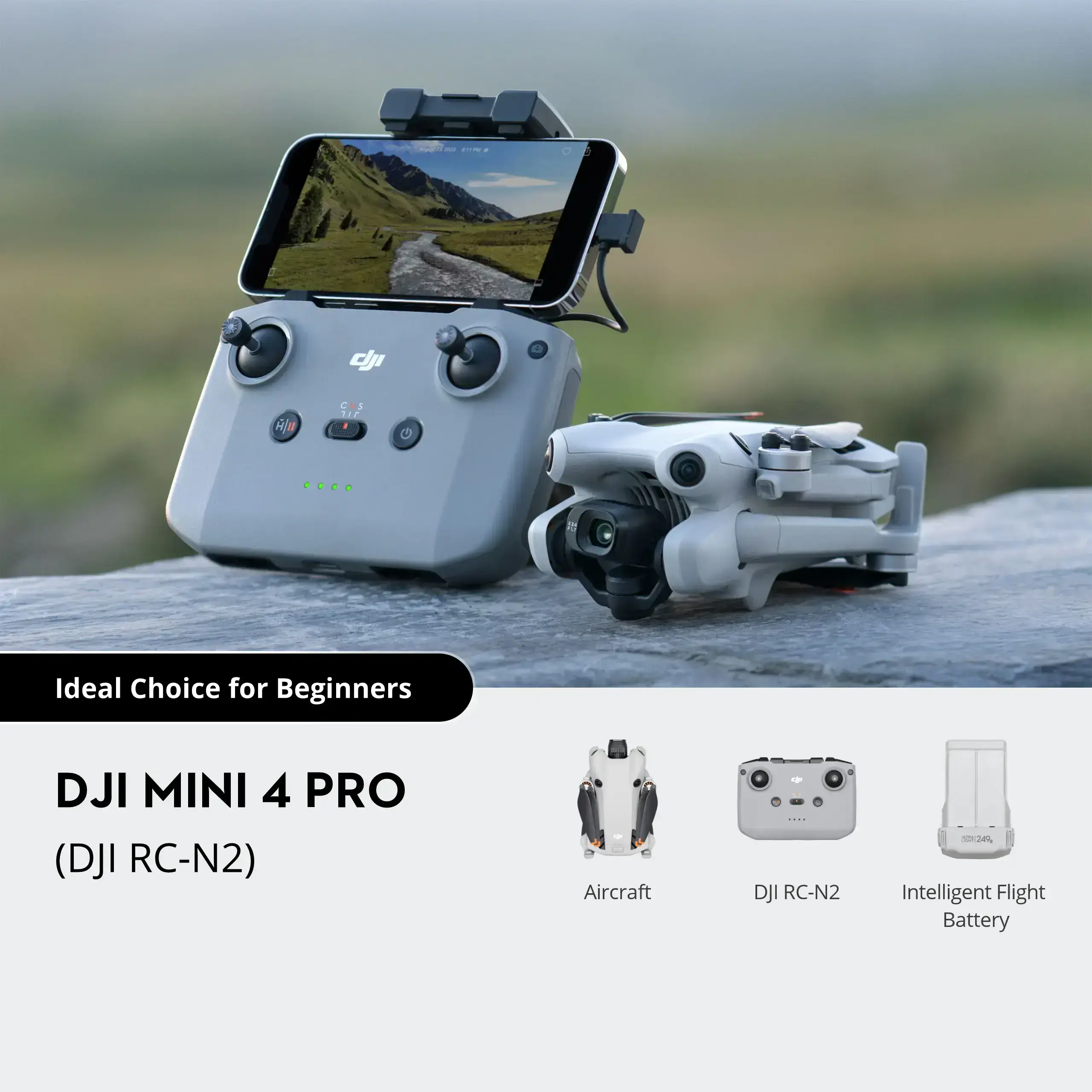 Квадрокоптер DJI Mini 4 Pro [DJI RC-N2] (CP.MA.00000731.01)