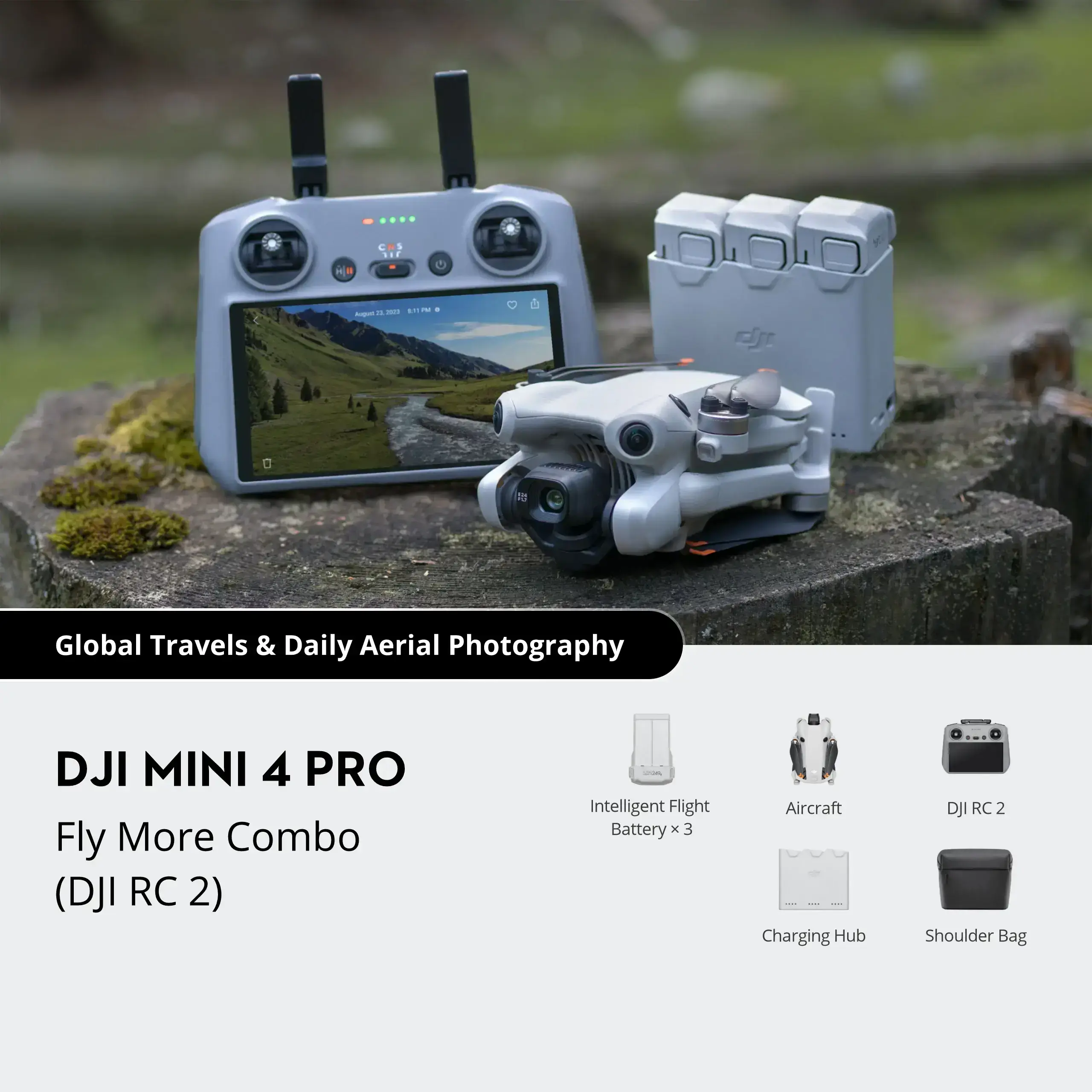 Квадрокоптер DJI Mini 4 Pro Fly More Combo [DJI RC 2] (CP.MA.00000735.01)