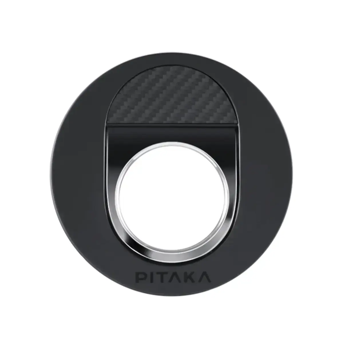 Магнитное кольцо-подставка для телефона Pitaka MagEZ Grip Twill 600D Black/Grey (MGB2302)