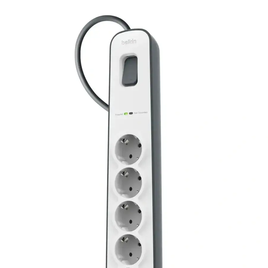 Мережевий фільтр-подовжувач Belkin 6-Outlet Surge Protector 2m, 6 розеток (BSV603vf2M)