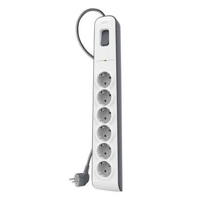 Сетевой фильтр-удлинитель Belkin 6-Outlet Surge Protector 2m, 6 розеток (BSV603vf2M)