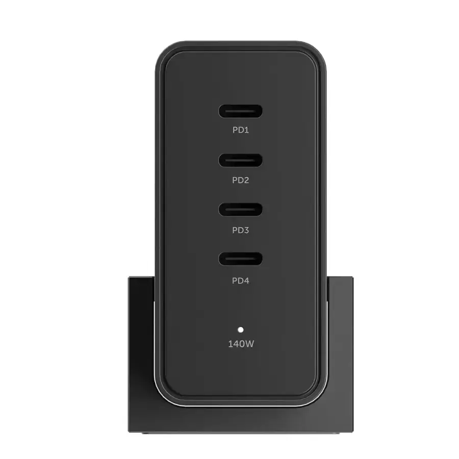 Мережевий зарядний пристрій Native Union Fast GaN Charger PD 140W Desktop USB-C 4-Port - Black (FAST-PD140-BLK-EU)