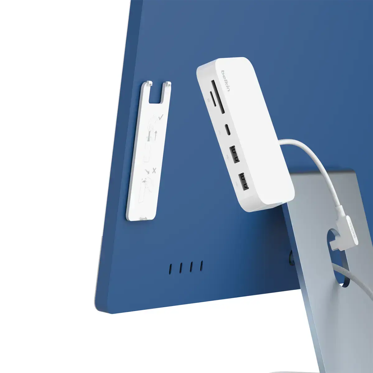 Мультипортовий адаптер Belkin Connect USB-C 6-in-1 Multiport Hub with Mount (INC011btWH)