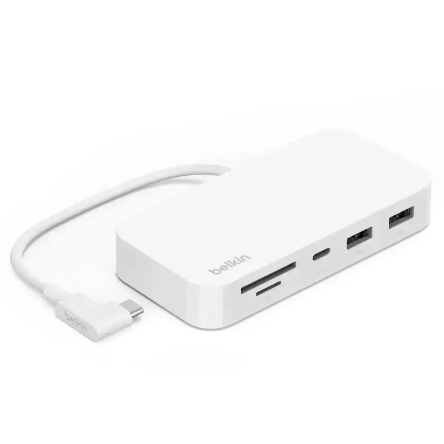 Мультипортовый адаптер Belkin Connect USB-C 6-in-1 Multiport Hub with Mount (INC011btWH)