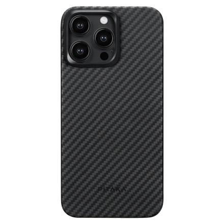 Чехол Pitaka MagEZ Case 4 Twill 1500D for iPhone 15 Pro Max - Black/Grey (KI1501PM)