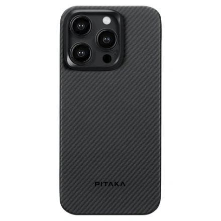 Чохол Pitaka MagEZ Case 4 Twill 600D for iPhone 15 Pro - Black/Grey (KI1501PA)