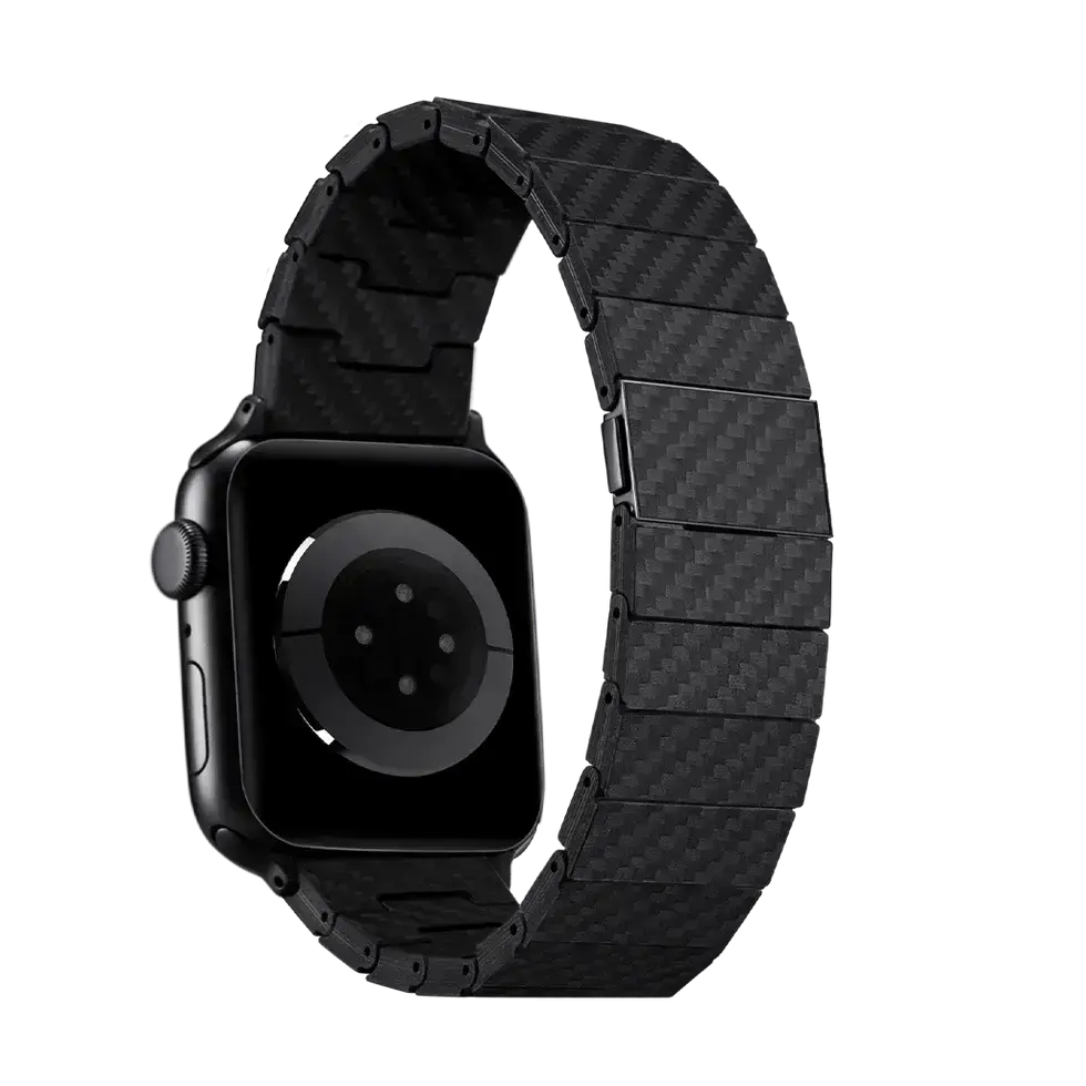 Ремінець Pitaka Carbon Fiber Watch Band Retro Black/Grey for Apple Watch 49/45/44mm (AWB2311, AWB1004)