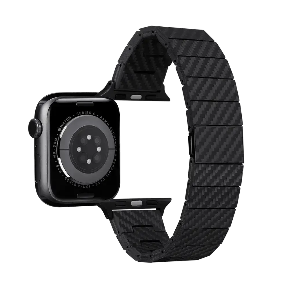 Ремінець Pitaka Carbon Fiber Watch Band Retro Black/Grey for Apple Watch 49/45/44mm (AWB2311, AWB1004)