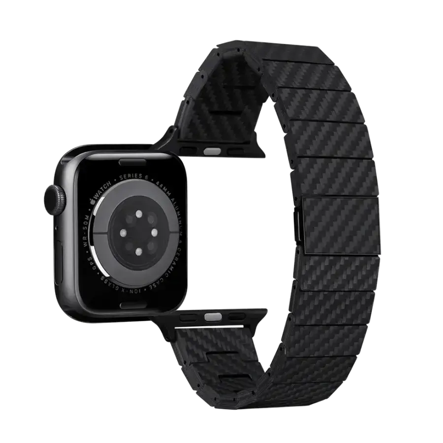 Ремінець Pitaka Carbon Fiber Watch Band Retro Black/Grey for Apple Watch 49/45/44mm (AWB2311, AWB1004)