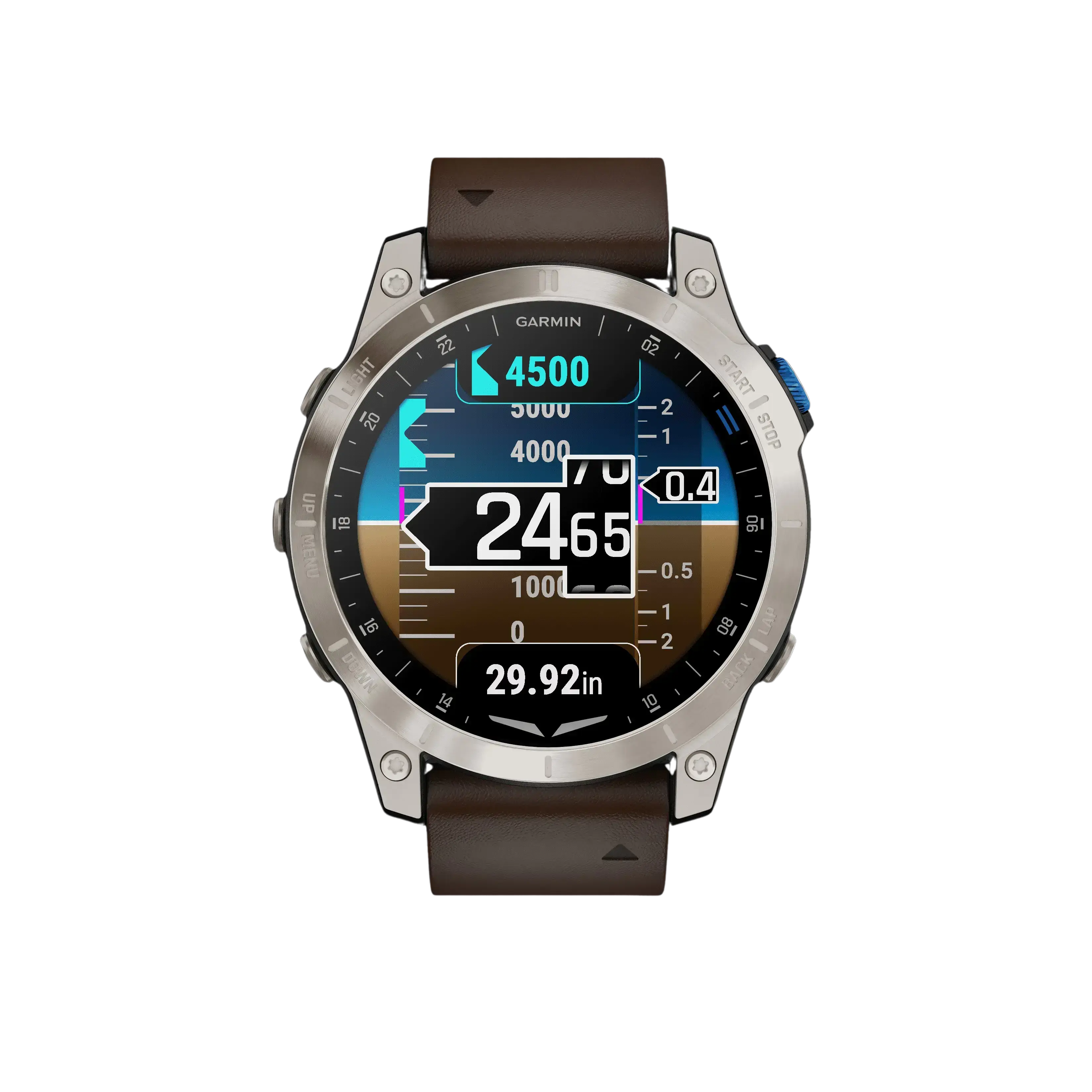 Смарт-годинник Garmin D2™ Mach 1 with Oxford Brown Leather Band (010-02582-54/55)