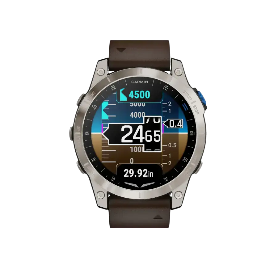 Смарт-годинник Garmin D2™ Mach 1 with Oxford Brown Leather Band (010-02582-54/55)