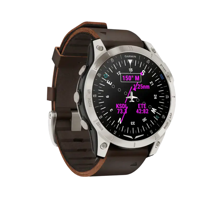 Смарт-годинник Garmin D2™ Mach 1 with Oxford Brown Leather Band (010-02582-54/55)