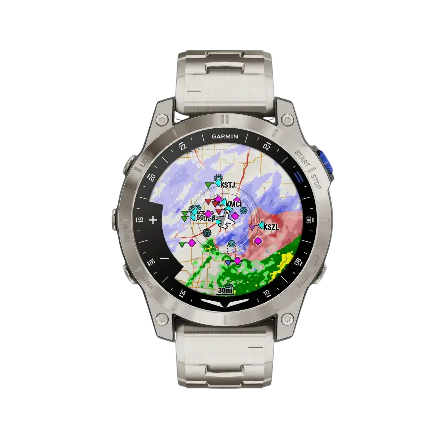 Смарт-годинник Garmin D2 Mach 1 Aviator Smartwatch with Vented Titanium Bracelet (010-02582-50/51)