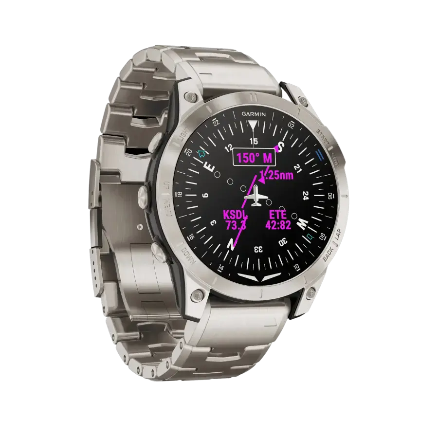 Смарт-годинник Garmin D2 Mach 1 Aviator Smartwatch with Vented Titanium Bracelet (010-02582-50/51)