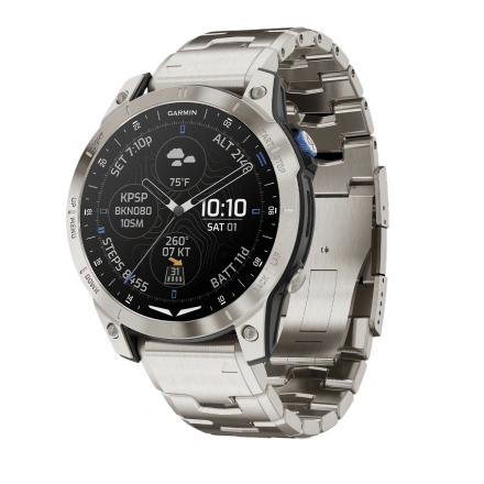 Смарт-годинник Garmin D2 Mach 1 with Vented Titanium Bracelet (010-02582-50/51)