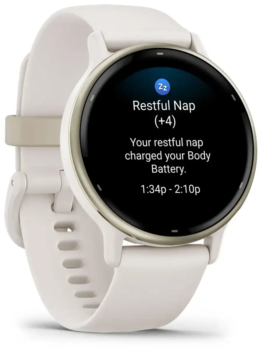 Смарт-годинник Garmin Vivoactive 5 Cream Gold Aluminum Bezel with Ivory Case and Silicone Band (010-02862-11)