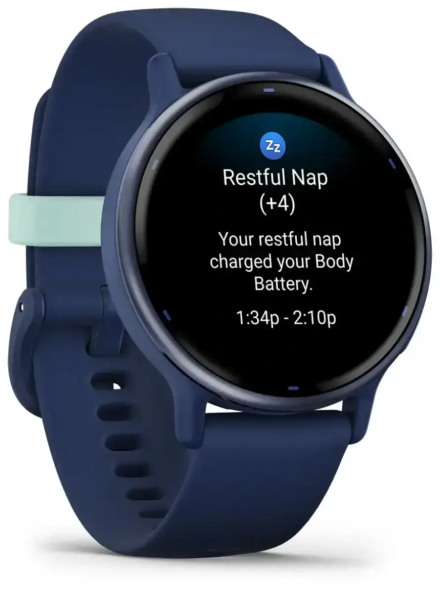 Смарт-годинник Garmin Vivoactive 5 Metallic Navy Aluminum Bezel with Navy Case and Silicone Band (010-02862-12)