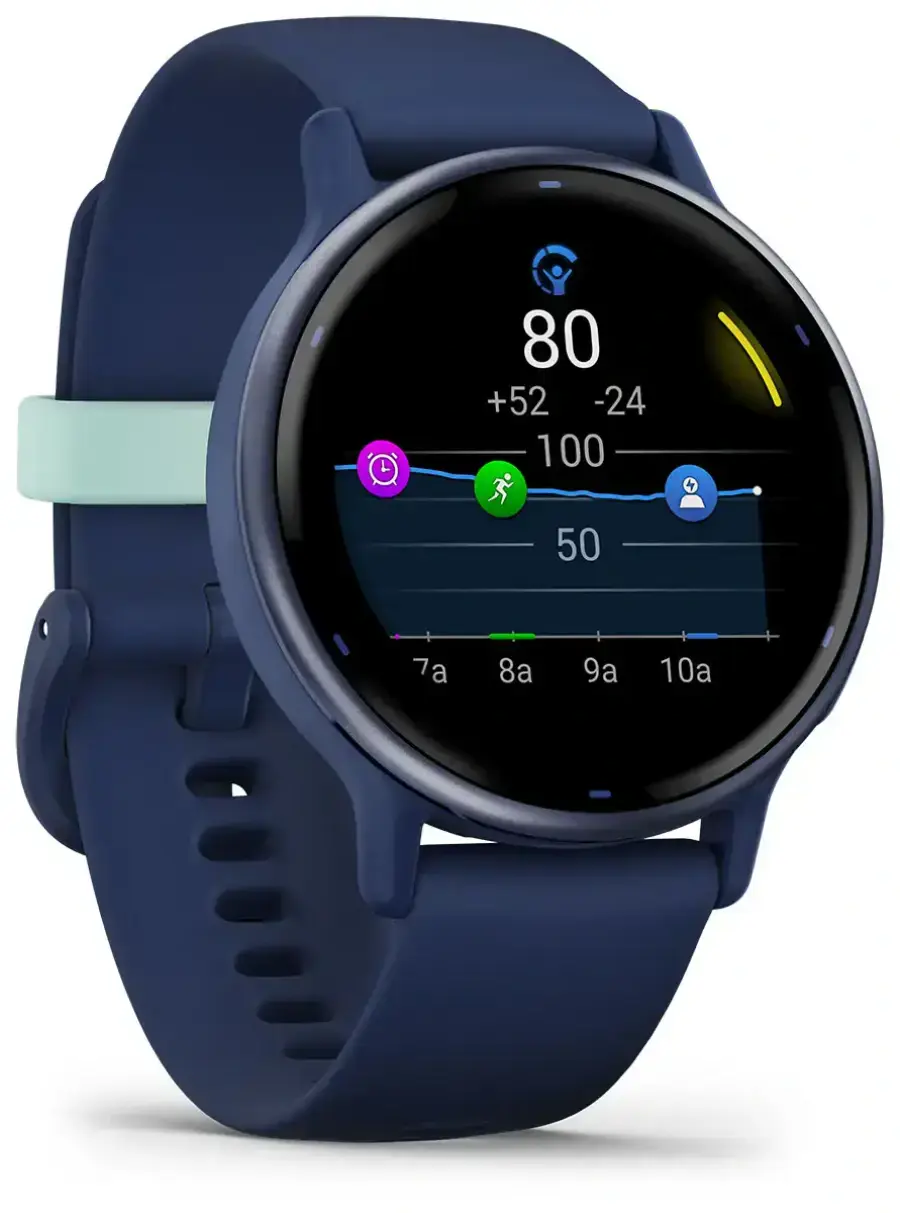 Смарт-годинник Garmin Vivoactive 5 Metallic Navy Aluminum Bezel with Navy Case and Silicone Band (010-02862-12)