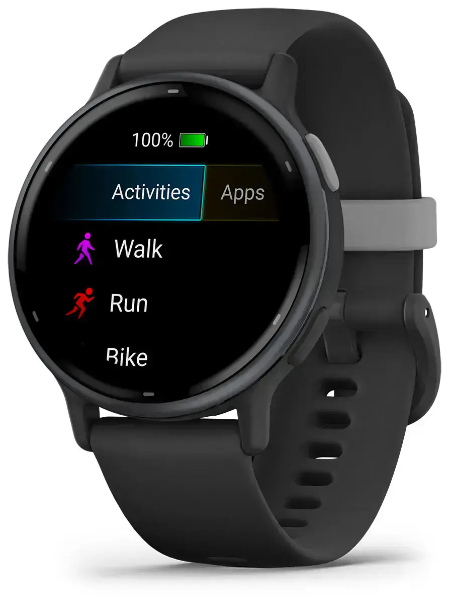 Смарт-годинник Garmin Vivoactive 5 Slate Aluminum Bezel with Black Case and Silicone Band (010-02862-10)