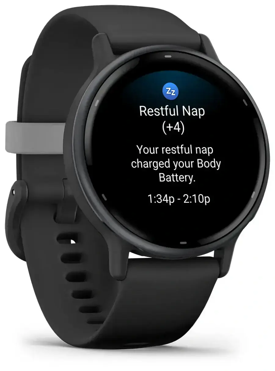 Смарт-годинник Garmin Vivoactive 5 Slate Aluminum Bezel with Black Case and Silicone Band (010-02862-10)