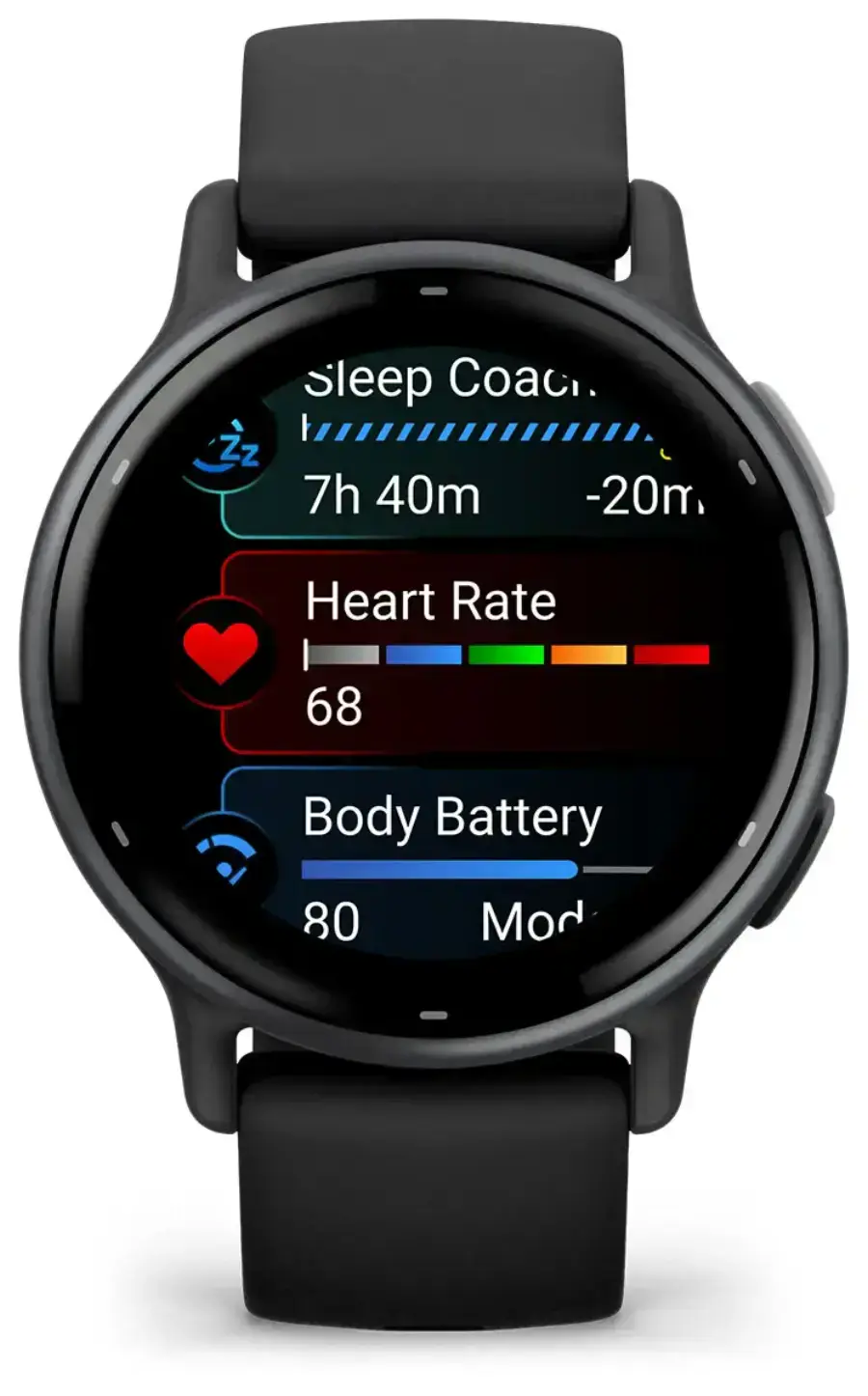 Смарт-годинник Garmin Vivoactive 5 Slate Aluminum Bezel with Black Case and Silicone Band (010-02862-10)