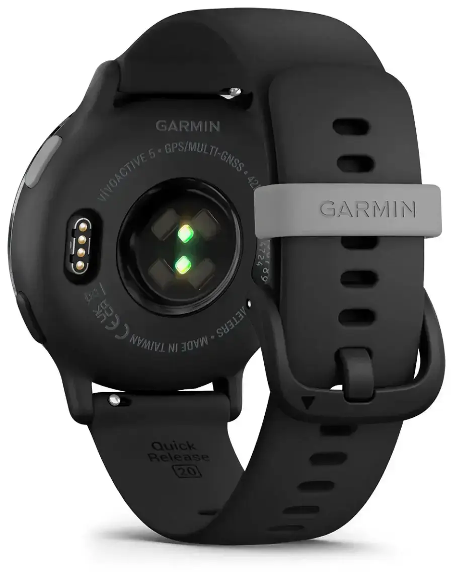 Смарт-годинник Garmin Vivoactive 5 Slate Aluminum Bezel with Black Case and Silicone Band (010-02862-10)
