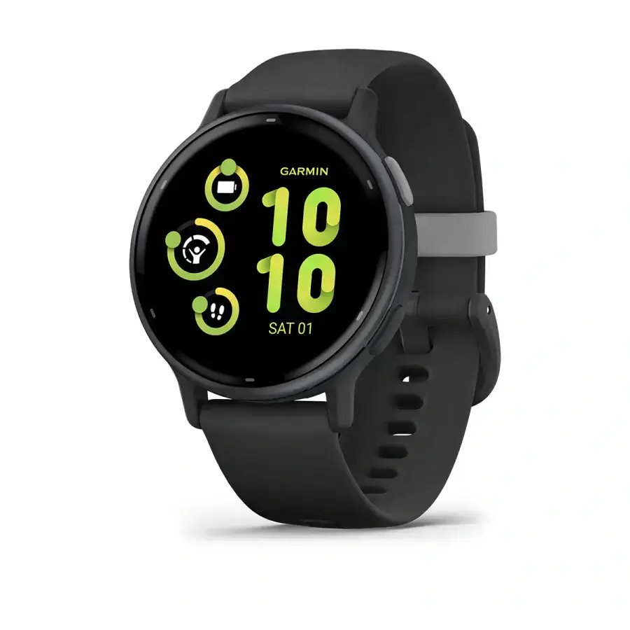 Смарт-годинник Garmin Vivoactive 5 Slate Aluminum Bezel with Black Case and Silicone Band (010-02862-10)
