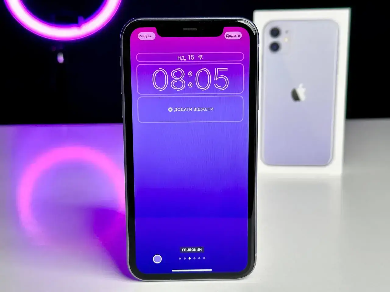 USED Apple iPhone 11 128GB Purple (MWLJ2)🔋100%(Состояние - 9.9/10, Комплект - Полный | гарантия - 1 мес.)