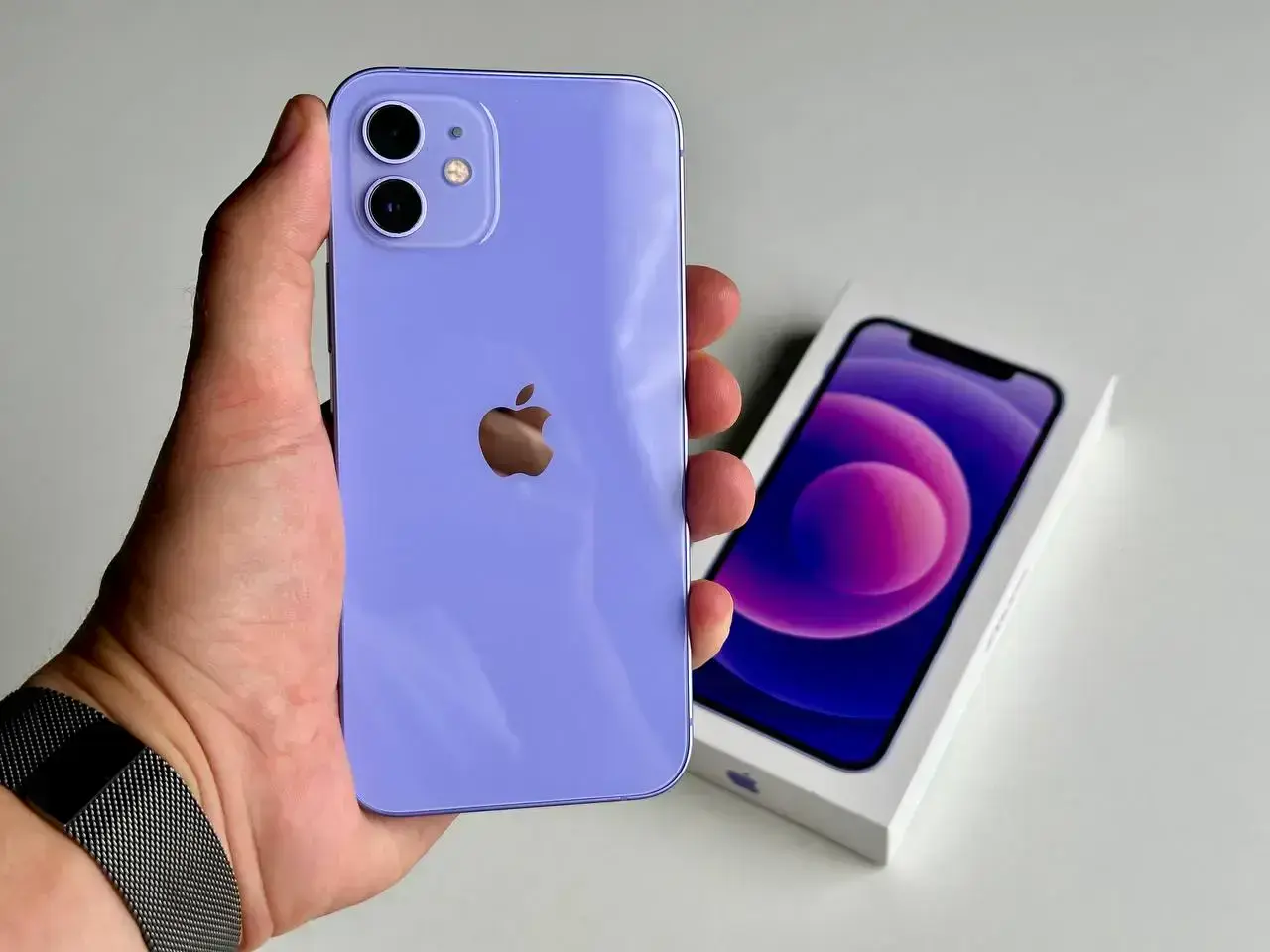 USED Apple iPhone 12 64GB Purple (MJNM3)🔋100%(Стан - 9.9/10, Комплект - повний | гарантія - 1 міс.)