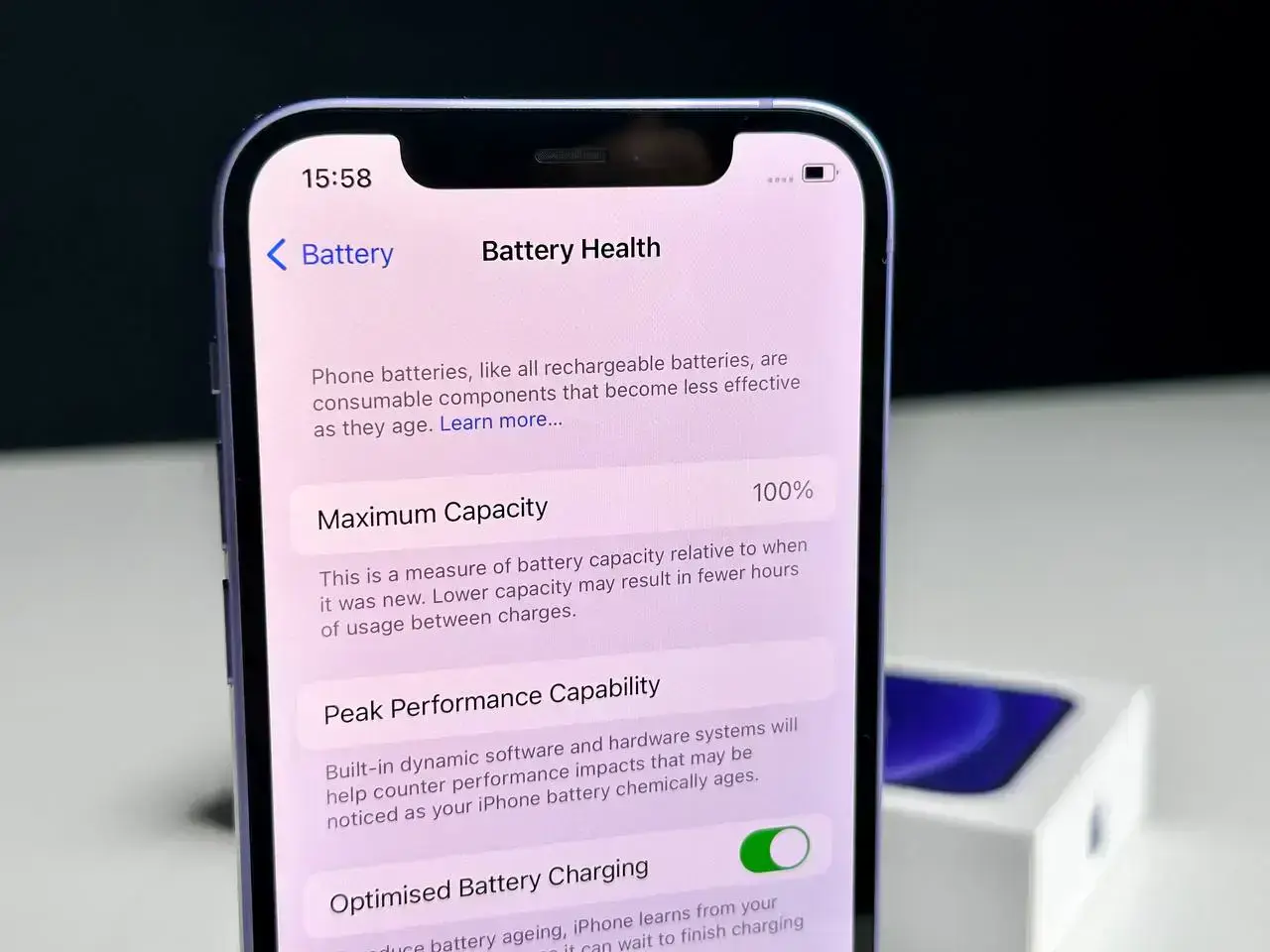 USED Apple iPhone 12 64GB Purple (MJNM3)🔋100%(Стан - 9.9/10, Комплект - повний | гарантія - 1 міс.)