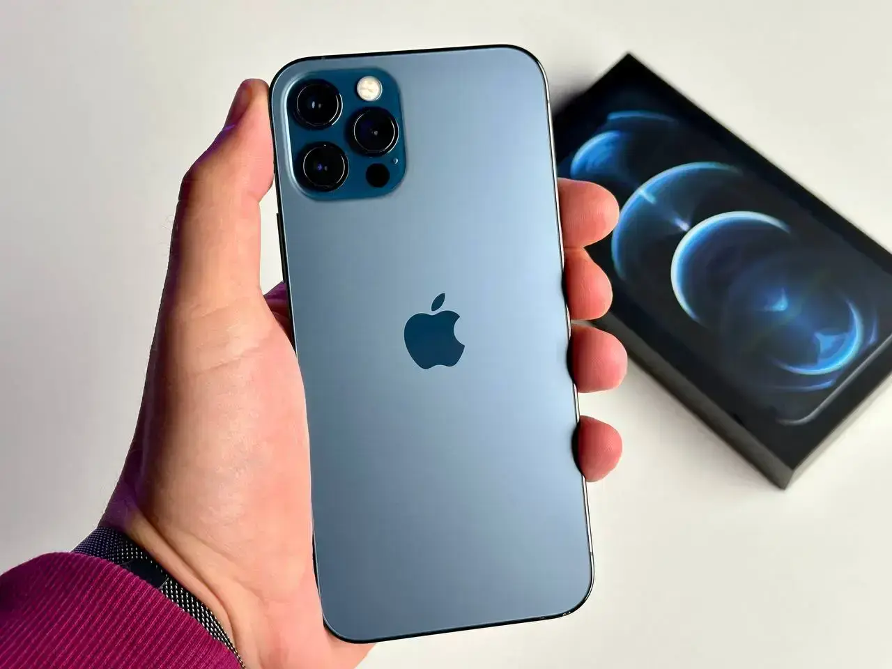USED Apple iPhone 12 Pro 128GB Pacific Blue (MGLR3, MGMN3)🔋87%(Стан - 9.5/10, Комплект - Повний | гарантія - 1 міс.)