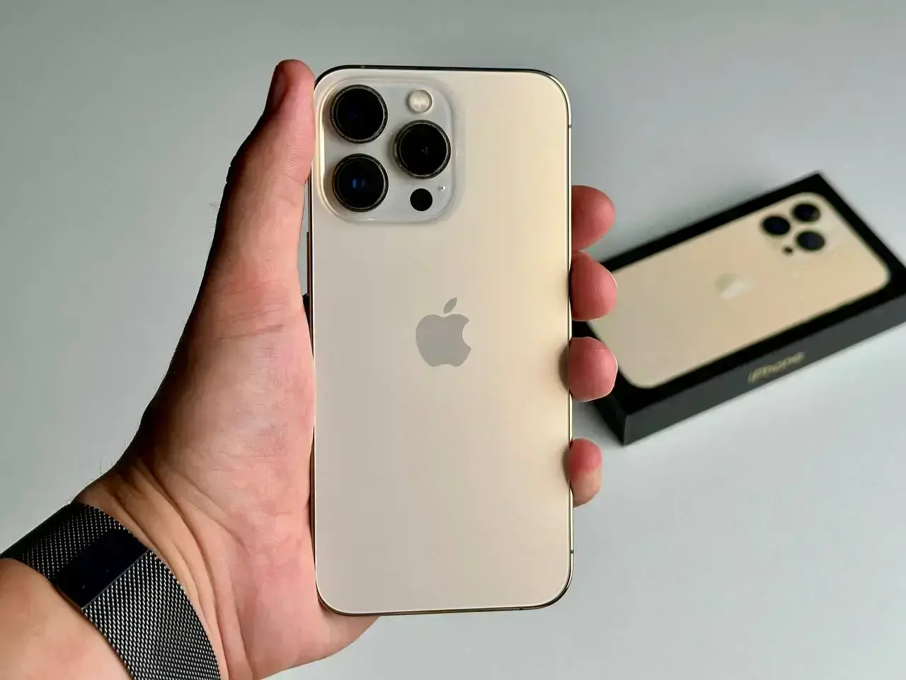 USED Apple iPhone 13 Pro 128GB Gold (MLTR3, MLVC3)🔋96%(Состояние - 9.9/10, Комплект - полный | гарантия - 1 мес.)