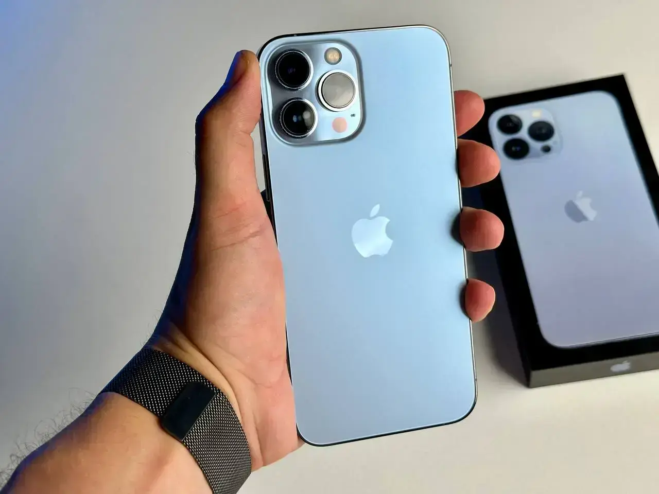 USED Apple iPhone 13 Pro Max 256GB Sierra Blue (MLKV3, MLLE3)🔋86%(Стан - 9.5/10, Комплект - повний | гарантія - 1 міс.)