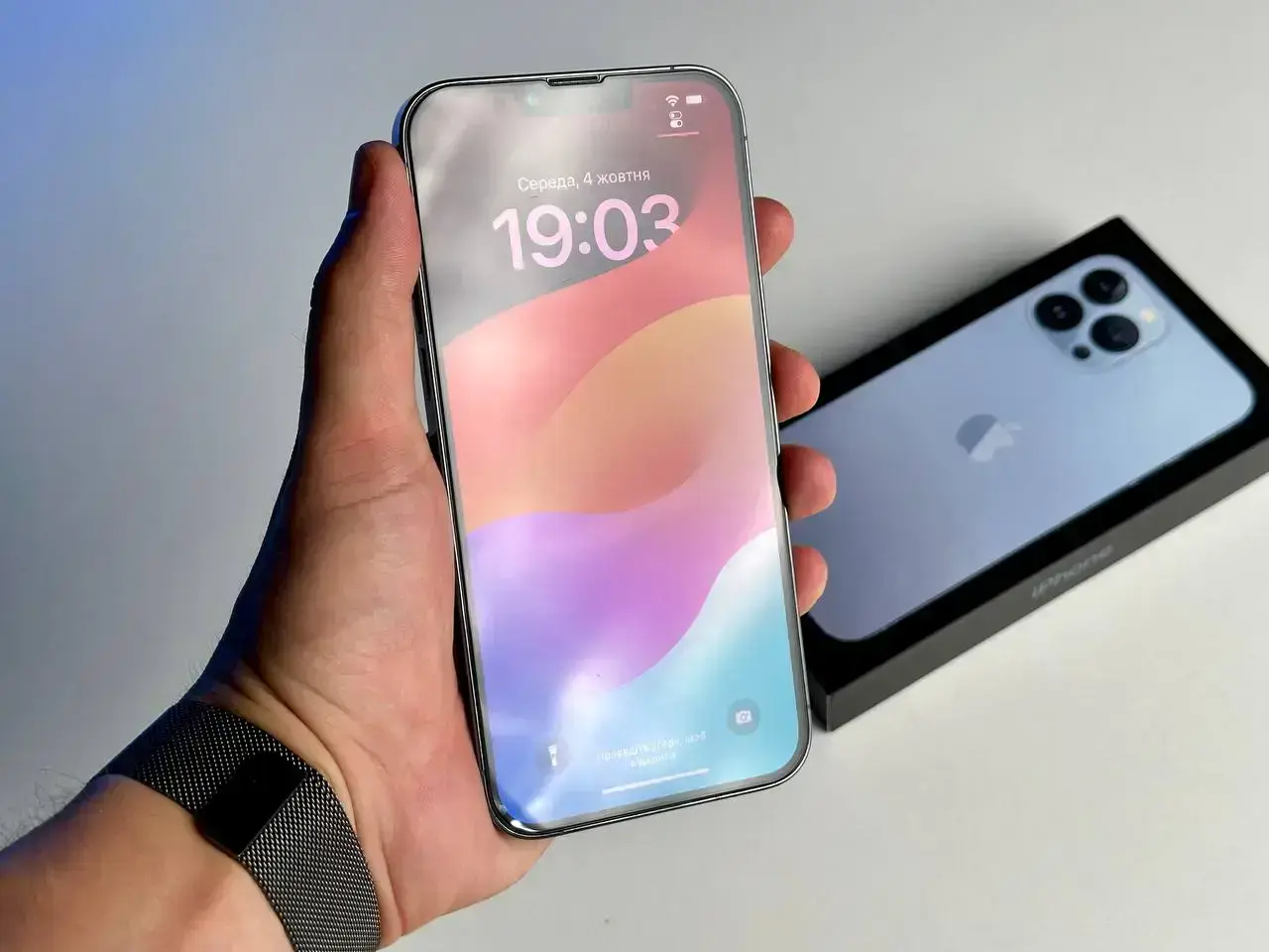 USED Apple iPhone 13 Pro Max 256GB Sierra Blue (MLKV3, MLLE3)🔋86%(Стан - 9.5/10, Комплект - повний | гарантія - 1 міс.)