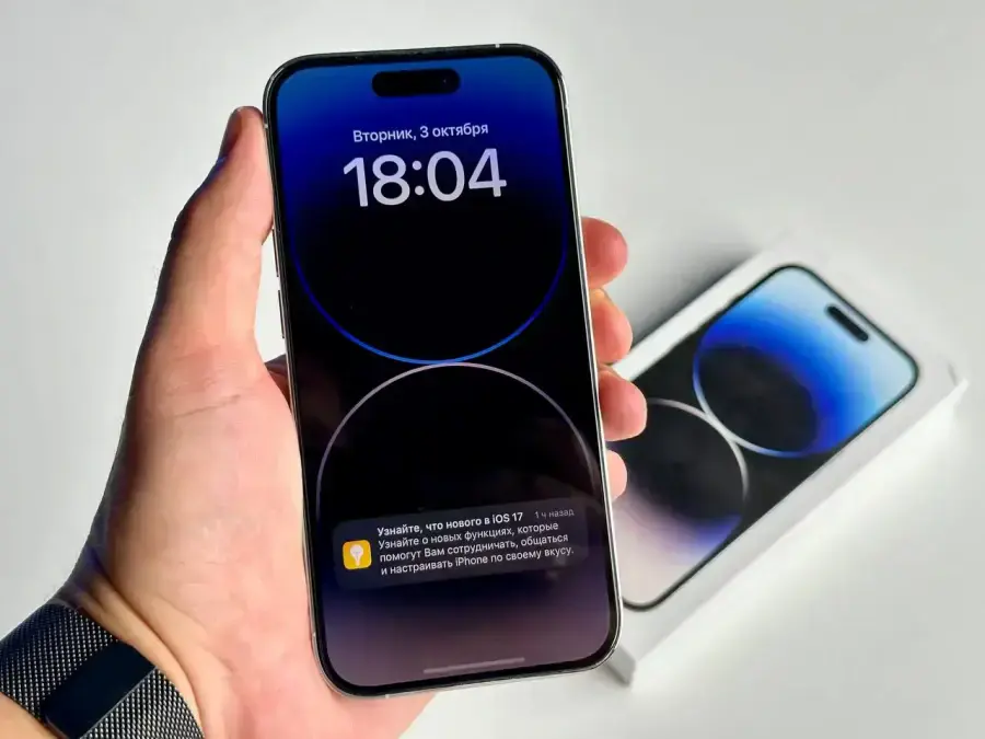 USED Apple iPhone 14 Pro 256GB Silver (MQ103)🔋90%(Стан - 10/10, Комплект - повний | гарантія - 1 міс.)
