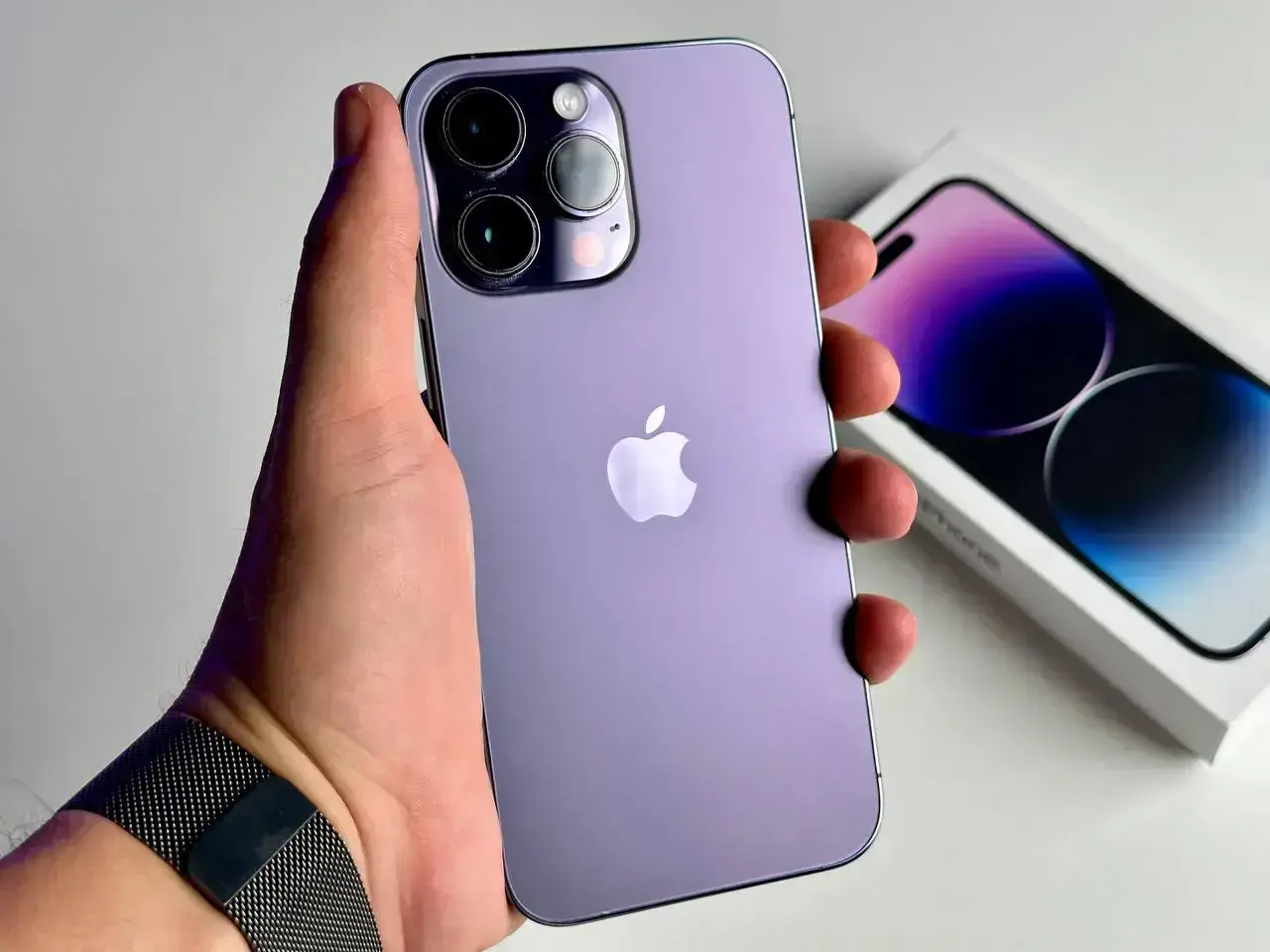 USED Apple iPhone 14 Pro Max 256GB Deep Purple (MQ9X3)🔋100%(Стан - 9.5/10, Комплект - повний | гарантія - 1 міс.)