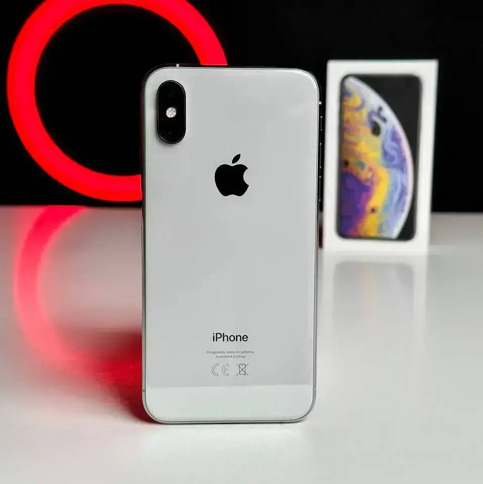 USED Apple iPhone XS 64GB Silver (MT9F2)🔋100%(Стан - 9/10, Комплект - iPhone, кабель, коробка | гарантія - 1 міс.)
