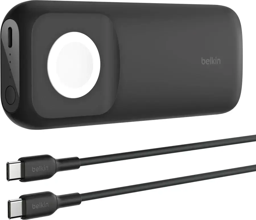 Внешний аккумулятор (павербанк) Belkin BoostCharge Pro Fast Wireless Charger for Apple Watch + Power Bank 10000mAh 20W - Black (BPD005btBK)