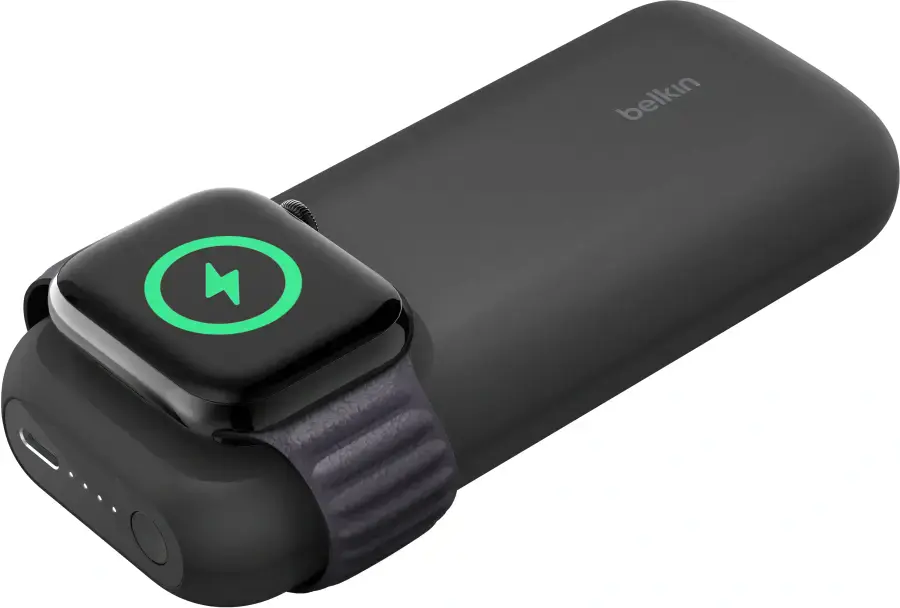 Внешний аккумулятор (павербанк) Belkin BoostCharge Pro Fast Wireless Charger for Apple Watch + Power Bank 10000mAh 20W - Black (BPD005btBK)