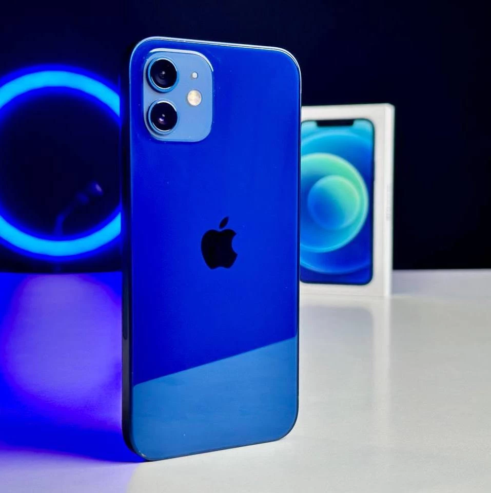 USED Apple iPhone 12 128GB Blue (MGHF3, MGJE3)🔋86%(Стан - 9/10, Комплект - iPhone, коробка | гарантія - 1 міс.)