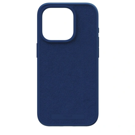 Чехол Njord Suede MagSafe Case for iPhone 15 Pro - Navy Blue (NA53SU01)