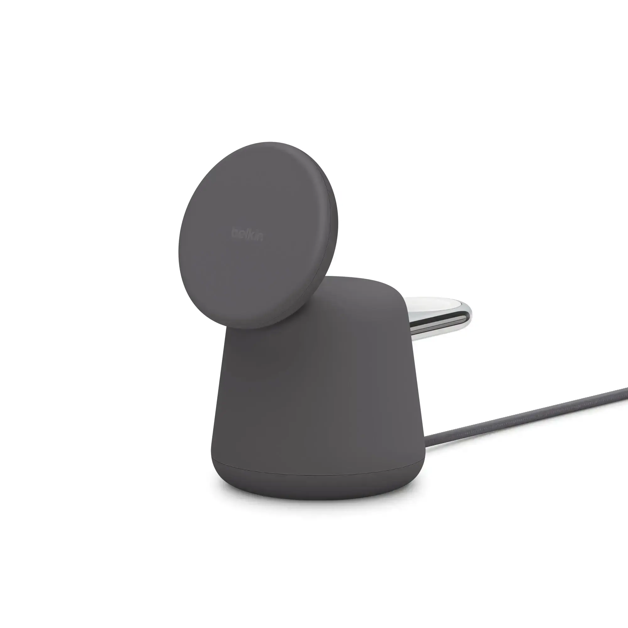 Беспроводное зарядное устройство Belkin BOOST↑CHARGE™ PRO 2-in-1 Wireless Charging Dock with MagSafe - Charcoal (WIZ020ttH36, HR1W2)