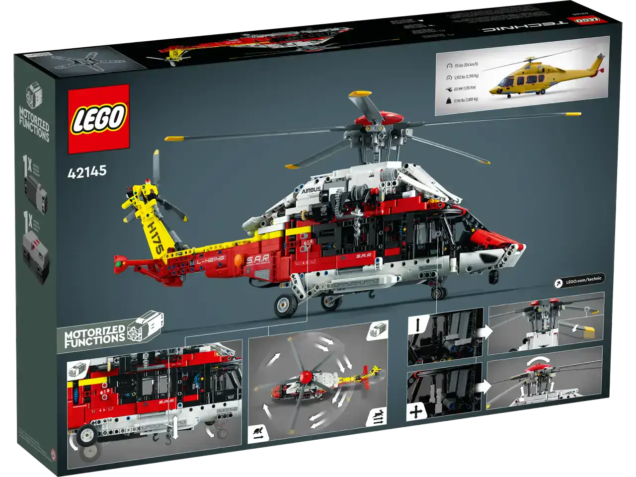 Блочный конструктор LEGO Airbus H175 Rescue Helicopter (42145)