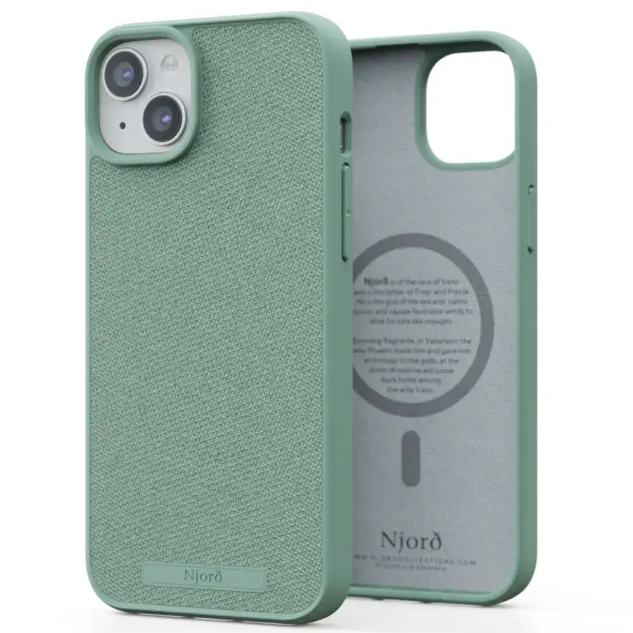 Чохол Njord Fabric MagSafe Case for iPhone 15 Plus - Turquoise (NA52FA13)