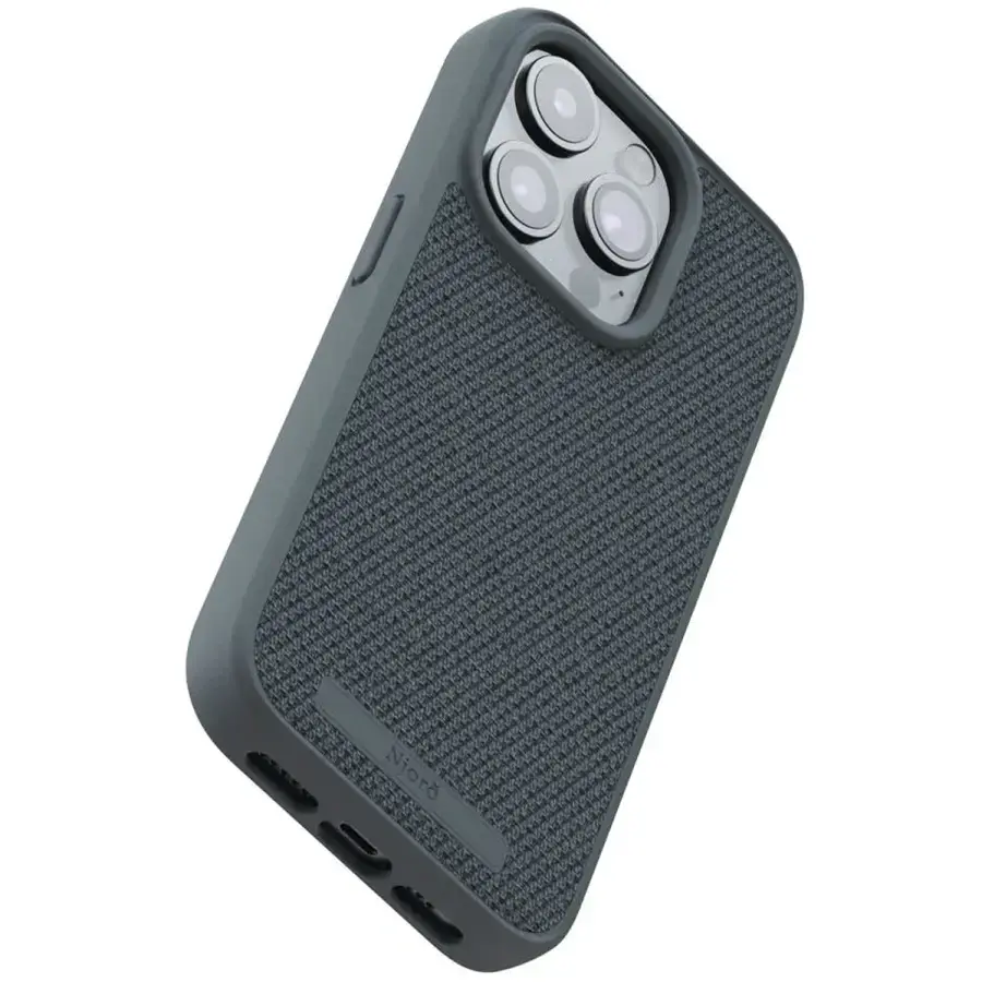 Чехол Njord Fabric MagSafe Case for iPhone 15 Pro - Dark Grey (NA53FA09)