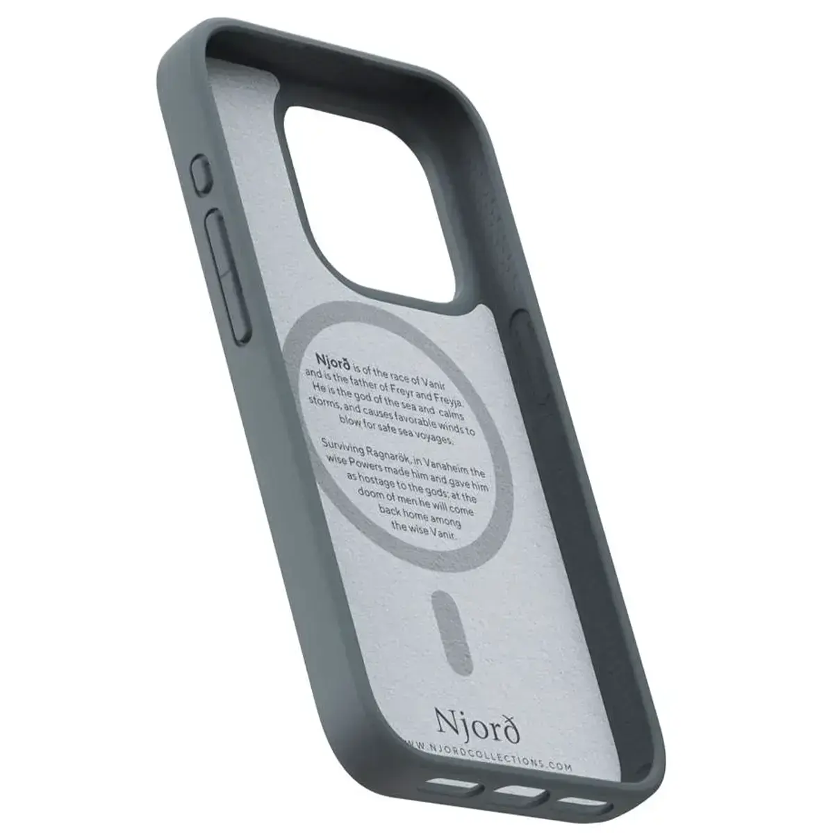 Чехол Njord Fabric MagSafe Case for iPhone 15 Pro - Dark Grey (NA53FA09)