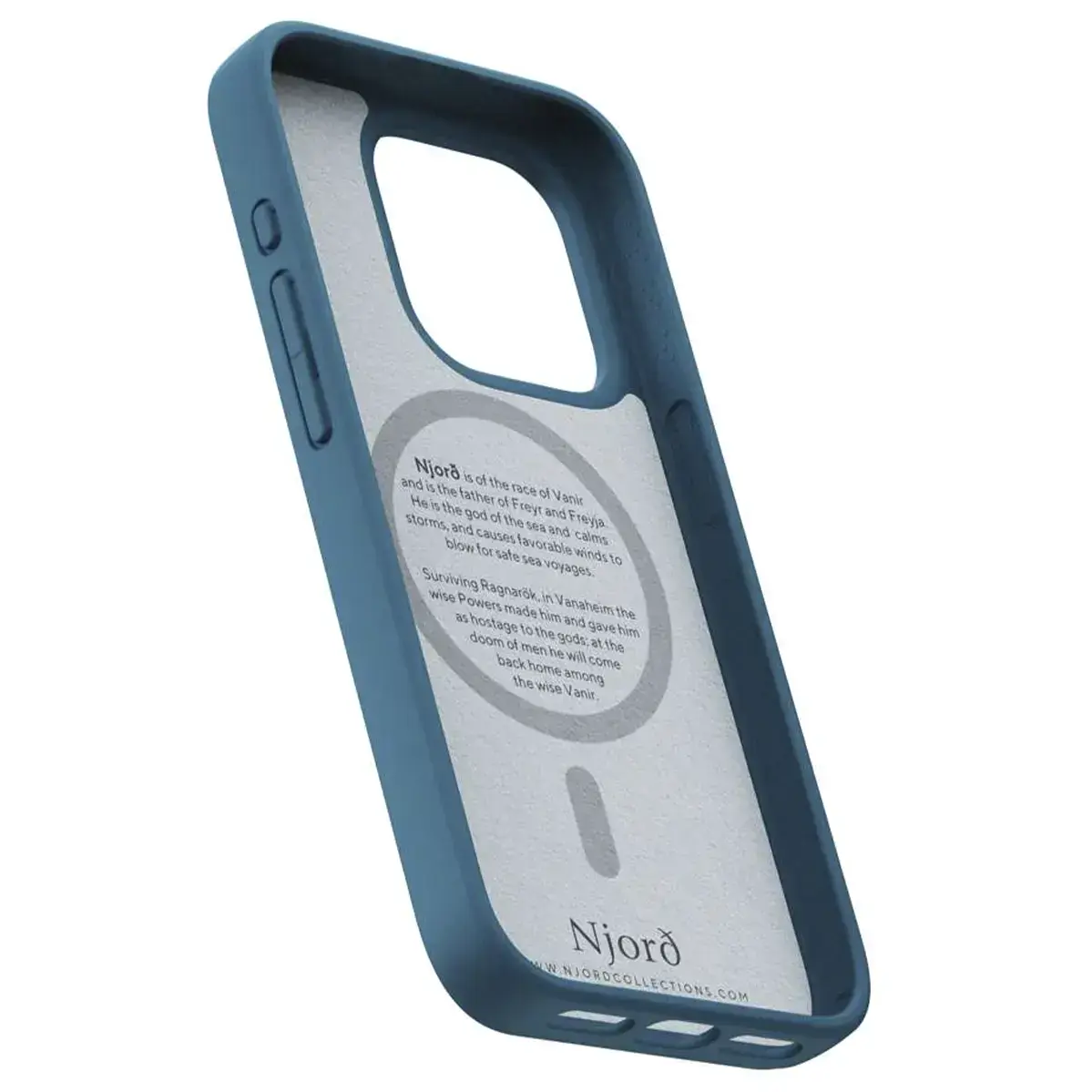 Чехол Njord Fabric MagSafe Case for iPhone 15 Pro - Deep Sea (NA53FA01)