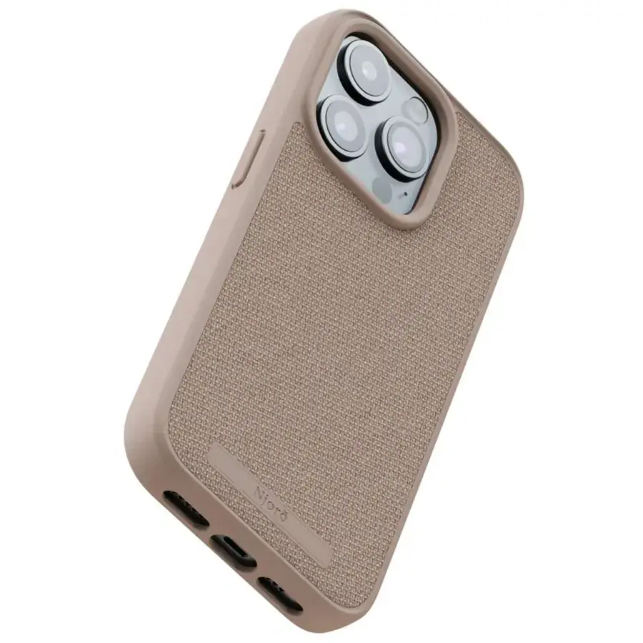 Чехол Njord Fabric MagSafe Case for iPhone 15 Pro - Pink Sand (NA53FA12)