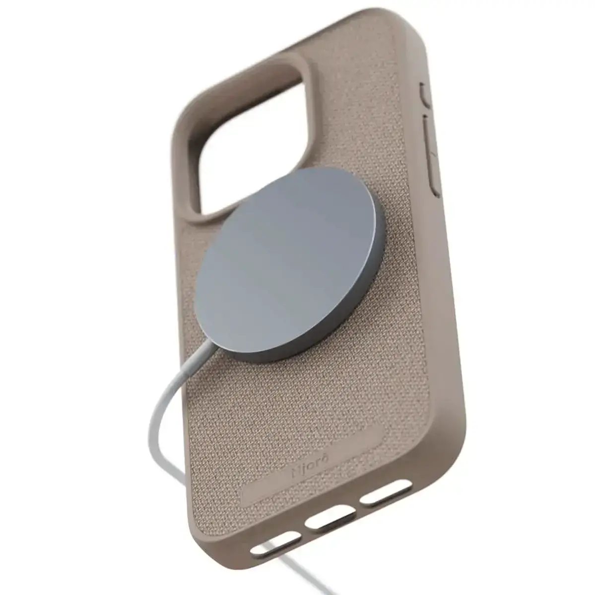 Чехол Njord Fabric MagSafe Case for iPhone 15 Pro - Pink Sand (NA53FA12)